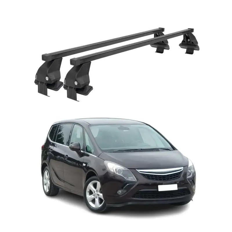 Menabo Dachträger Grundtäger für Opel Zafira C Tourer 2011-2019 50kg Schwarz 2x Schnäppchen