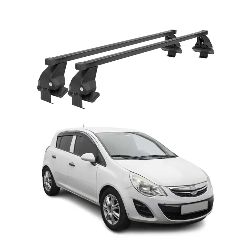 Jetzt Bestellen Menabo Dachträger Grundtäger für Opel Corsa D 2010-2014 FL 5tür 50kg Schwarz 2x