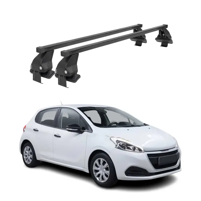 Jetzt Bestellen Menabo Dachträger Grundtäger für Peugeot 208 2015-2019 FL 50kg Stahl Schwarz 2x