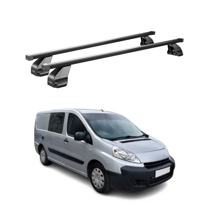 Solange Der Vorrat Reicht Menabo Dachträger Grundtäger für Peugeot Expert 2007-2016 75kg Stahl Schwarz 2x