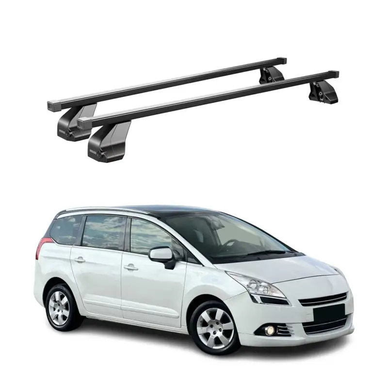 Begrenztes Angebot Menabo Dachträger Grundtäger für Peugeot 5008 mk1 2009-2017 75kg Stahl Schwarz