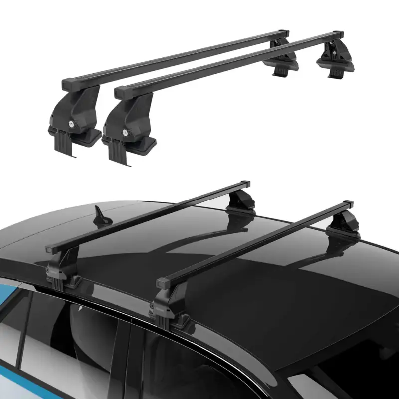 Menabo Dachträger Grundtäger für Peugeot 508 Kombi 2011-2018 50kg Stahl Schwarz Sale