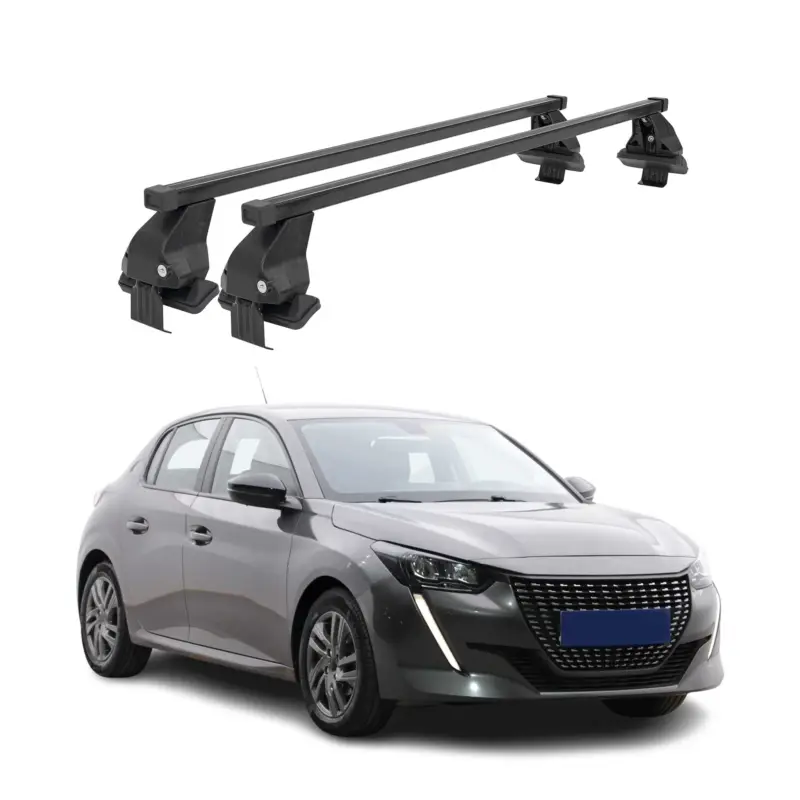 Direktkauf Menabo Dachträger Grundtäger für Peugeot 208 2019-2026 50kg Stahl Schwarz 2 tlg
