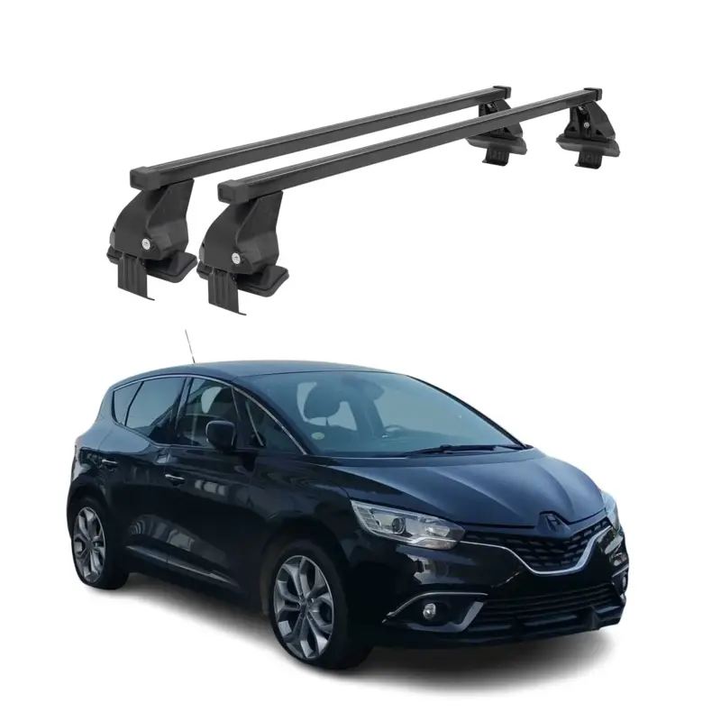 Menabo Dachträger für Renault Grand Scenic mk4 2017-2022 50kg Stahl Schwarz 2x Must-Have