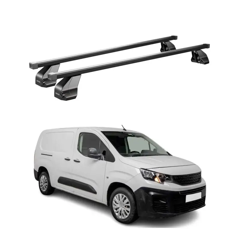 Aktuell Menabo Dachträger Grundtäger für Peugeot Partner mk3 2018-2026 75kg Schwarz 2x
