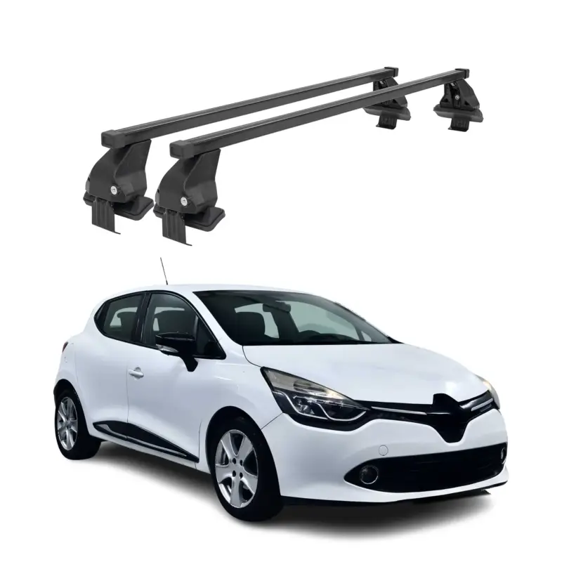 Menabo Dachträger Grundtäger für Renault Clio mk4 2012-2019 50kg Stahl Schwarz Begrenztes Angebot