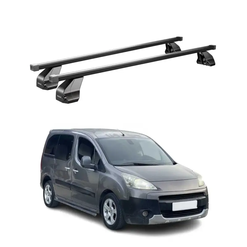 Menabo Dachträger für Peugeot Partner Tepee 2008-2018 75kg Stahl Schwarz 2x Ausverkauf