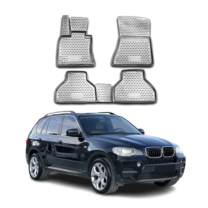 Online Kaufen OMAC Gummimatten Fußmatten für BMW X5 E70 2006-2013 TPE Automatten Grau 4x