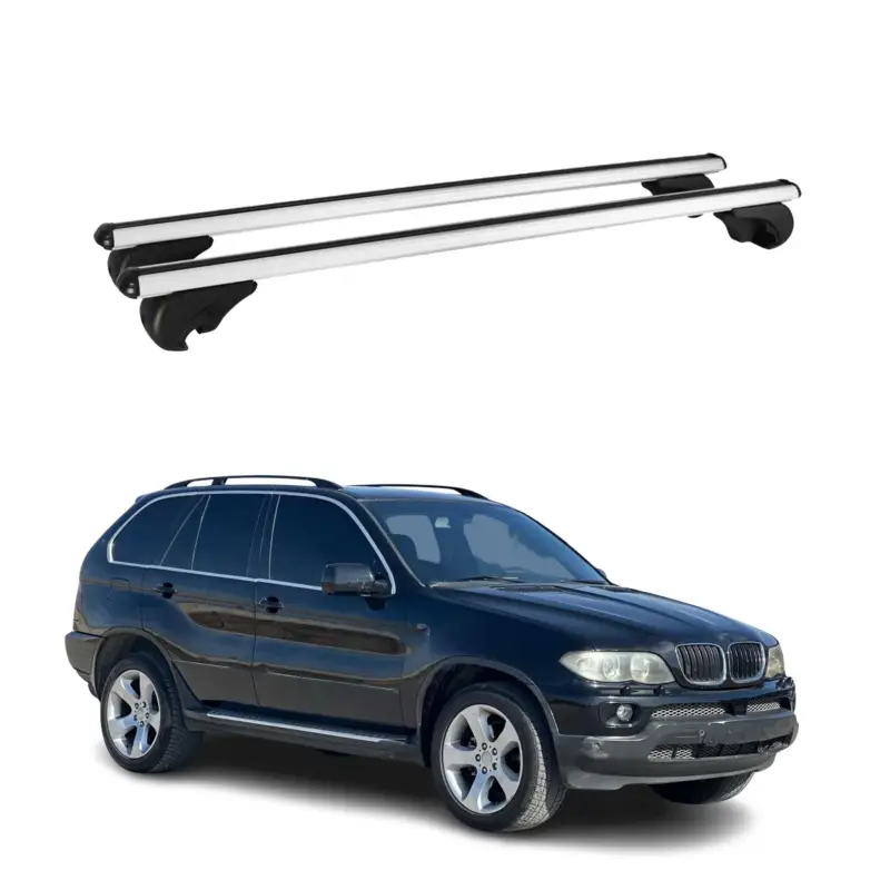 Dachträger Grundtäger für BMW X5 E53 1999-2006 75kg Alu Silber 2 tlg Neu