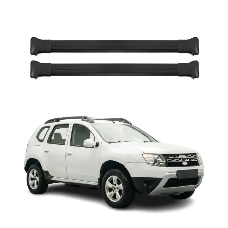 Abverkauf Dachträger Grundtäger für Dacia Duster mk1 2014-2017 FL 75kg Alu Schwarz 2 tlg