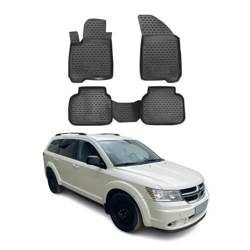 Heißes Angebot OMAC Gummimatten Fußmatten für Fiat Freemont 2011-2020 TPE Automatten Schwarz 4x