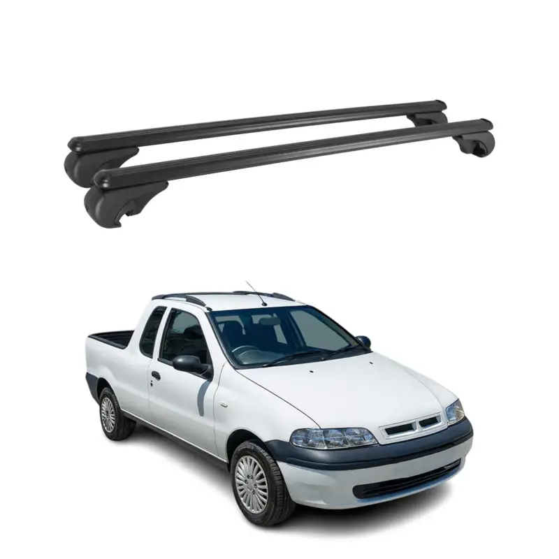 Abverkauf Dachträger für Fiat Strada 2004-2024 Gepäckträger Grundträger Alu Schwarz 2x