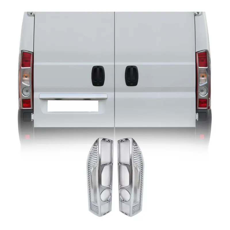 Abverkauf Rücklicht Leisten Heckleuchte für Peugeot Boxer 2006-2014 Chrom ABS Silber 2tlg