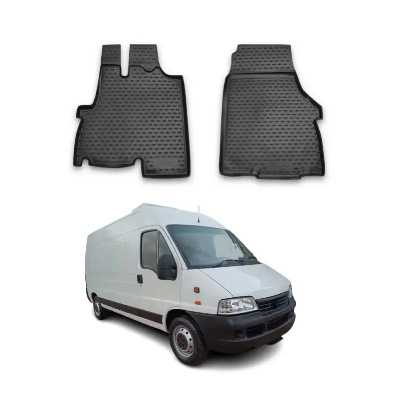 OMAC Gummimatten Fußmatten für Fiat Ducato 2014-2026 TPE Automatten Schwarz 2tlg Schneller Versand