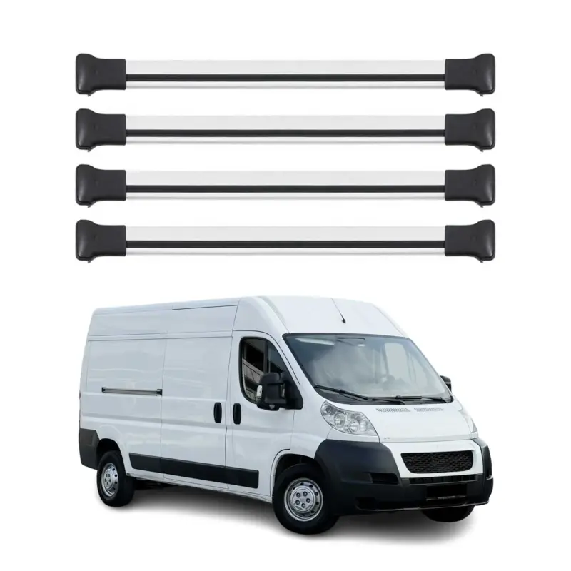 Wochenendangebot Dachträger Gepäckträger für Peugeot Boxer 2006-2014 Relingträger Alu Silber 4x