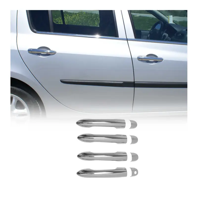 Türgriffkappen Blenden für Renault Clio 2012-2019 Chrom Edelstahl 4-Tür 8 tlg Wochenendangebot