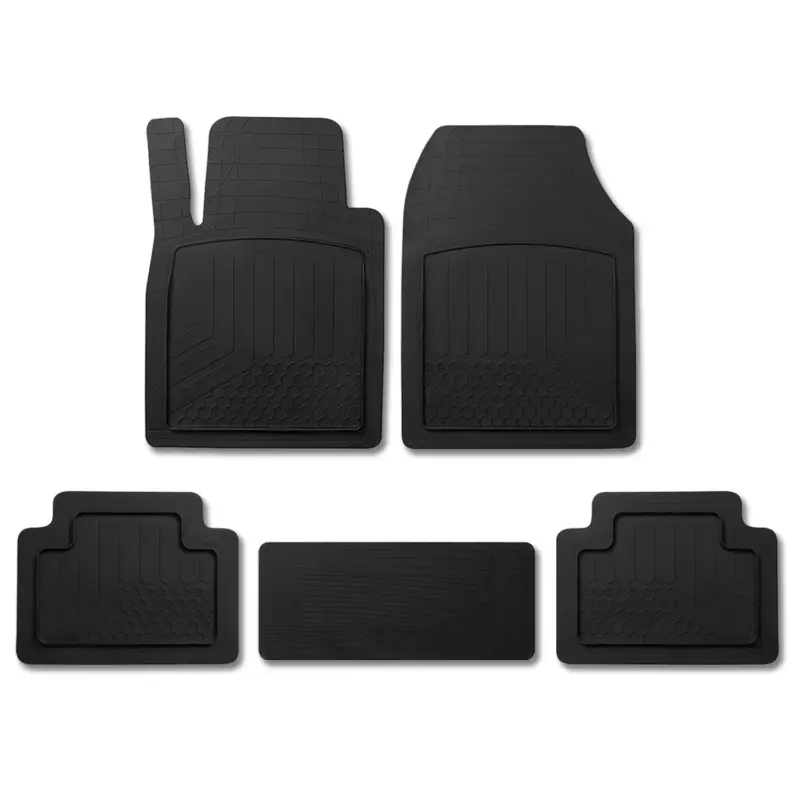 Fußmatten Gummimatten 3D Matte für Dacia Dokker Gummi Schwarz 5tlg Sichere Zahlung