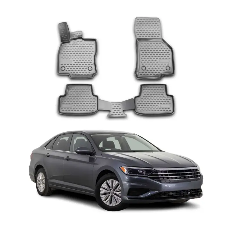 Neu Im Sortiment OMAC Gummimatten Fußmatten für VW Jetta 2018-2020 TPE Automatten Grau 4x