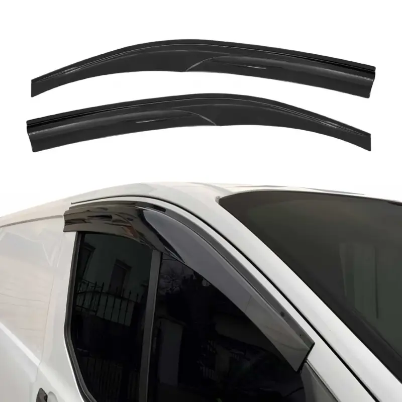 2x Windabweiser Regenabweiser für Ford Transit Custom 2012-2024 Acryl Dunkel Preis Gesenkt