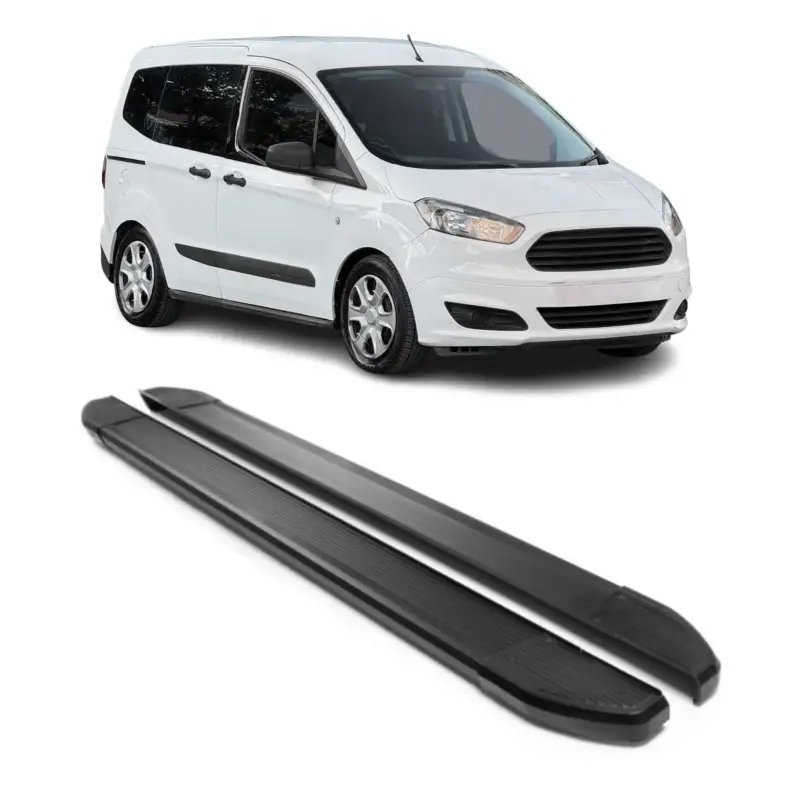Alu Schweller Trittbretter für Ford Tourneo Courier 2014-2024 L1 Kurzer Schwarz Bestpreis