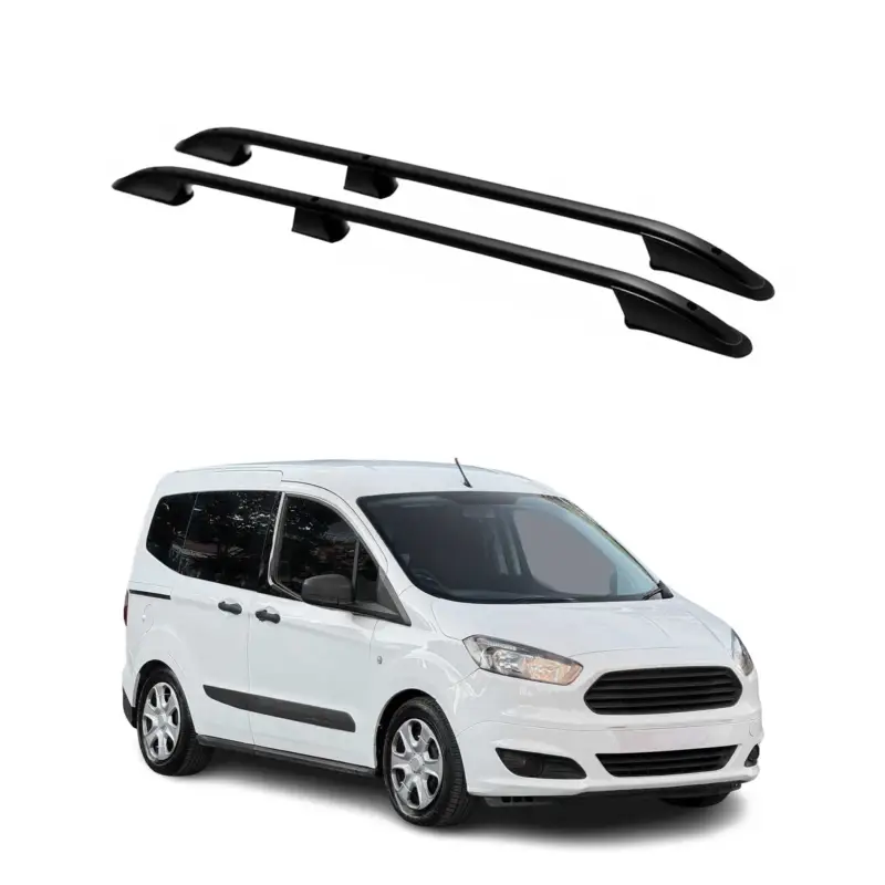 Rabatt Dachreling Dachträger für Ford Transit Tourneo Courier 2014-2024 Alu Schwarz