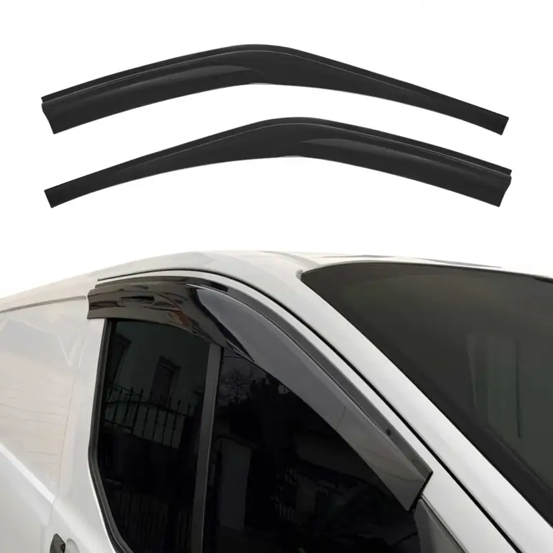 2x Windabweiser Regenabweiser für Ford Transit 2014-2017 Acryl Dunkel Schnäppchen