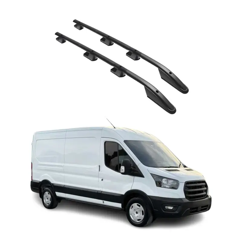 Alu Dachreling Querträger für Ford Transit 2015-2026 Extra L3 Langer Schwarz Schnäppchen