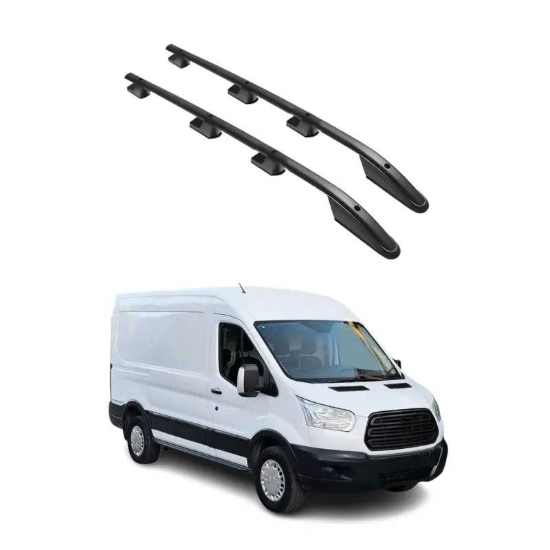 Alu Dachreling Querträger für Ford Transit 2015-2026 L2 Mittel Radstand Schwarz Schnäppchen