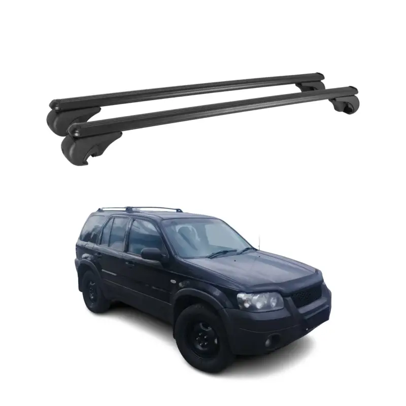 Dachträger für Ford Maverick 2001-2005 Gepäckträger Grundträger Alu Schwarz 2x Sonderaktion