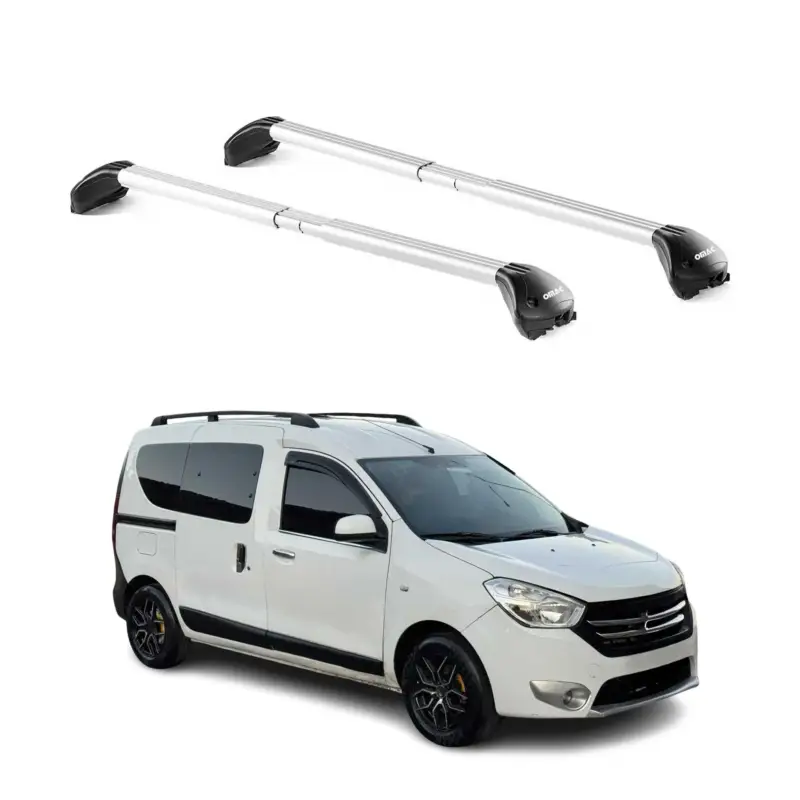 Dachträger Grundtäger für Dacia Dokker 2012-2021 3-5 tür 100kg Alu Silber 2x ABE Rabatt