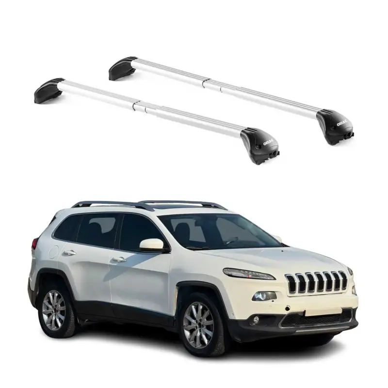 Direkt Vom Hersteller Dachträger Grundtäger für Jeep Cherokee KL 2014-2023 Pre-FL 100kg Alu Silber ABE