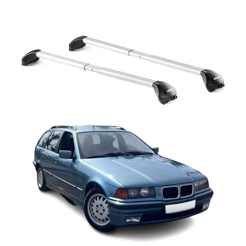 Sichere Zahlung Dachträger für BMW 3er Touring E36 E46 E91 1994-2012 5 tür 100kg Alu ABE Silber
