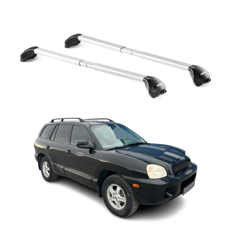 Neue Kollektion Dachträger Grundtäger für Hyundai Santa Fe 2000-2012 5 tür 100kg Alu Grau 2x ABE