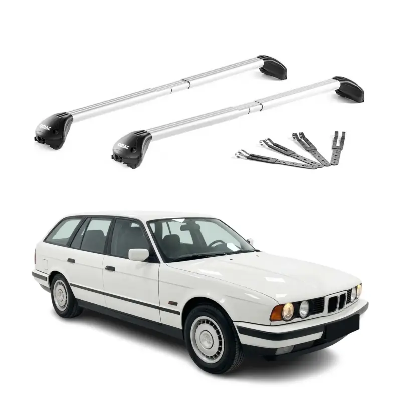 Nur Für Kurze Zeit Dachträger für BMW 5er Touring E34 E39 E61 1991-2011 5 tür 100kg Alu ABE Silber
