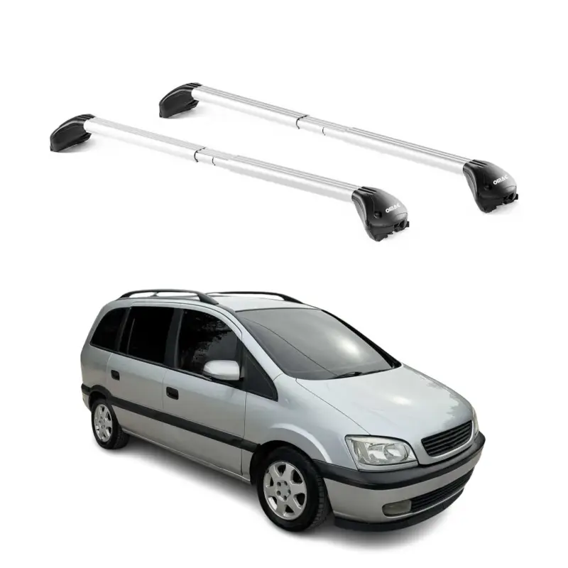 Dachträger Grundtäger für Opel Zafira A 1999-2005 5 tür 100kg Alu Silber 2x ABE Nur Für Kurze Zeit