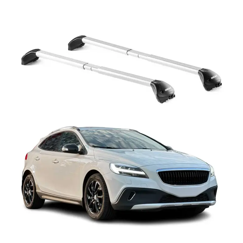 Dachträger für Volvo V40 Cross Country 2013-2019 5 tür 100kg Alu Silber 2x ABE Highlight