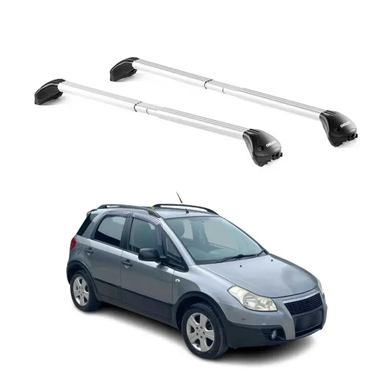 Dachträger Grundtäger für Fiat Sedici 2005-2014 tür 100kg Alu Silber 2 tlg ABE Jetzt Bestellen