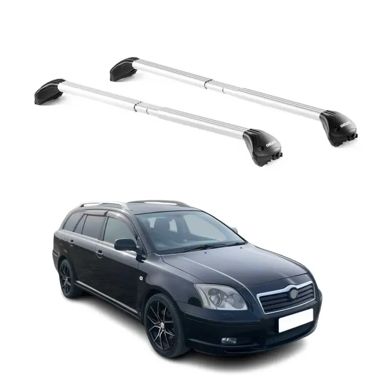 Jetzt Kaufen Dachträger für Toyota Avensis mk1 Verso 2001-2003 FL 5 tür 100kg Alu ABE Silber