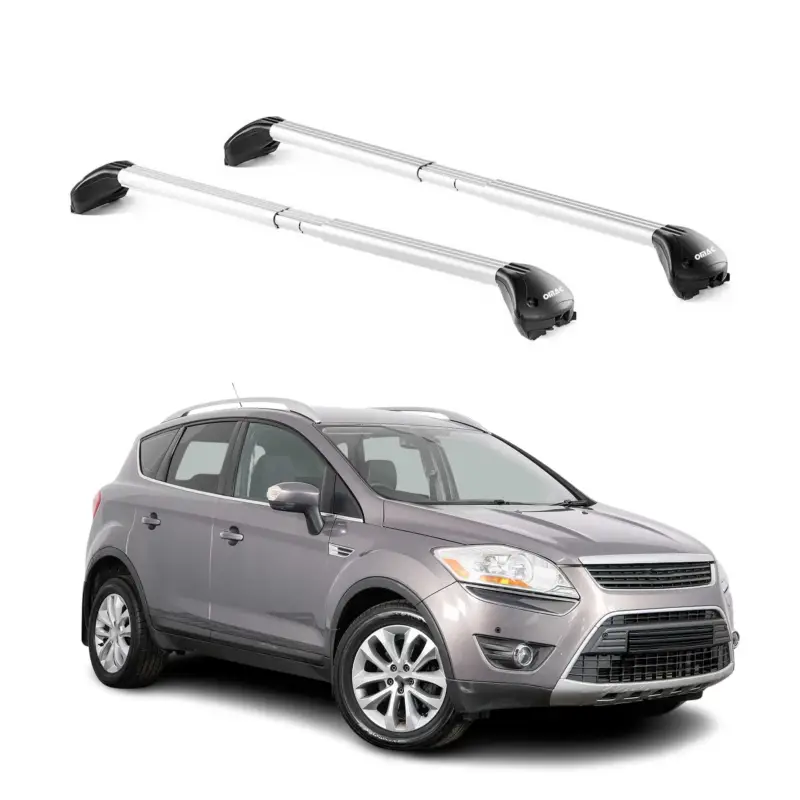 Dachträger Grundtäger für Ford Kuga I 2008-2012 100kg Aluminium Silber 2x ABE Ausverkauf