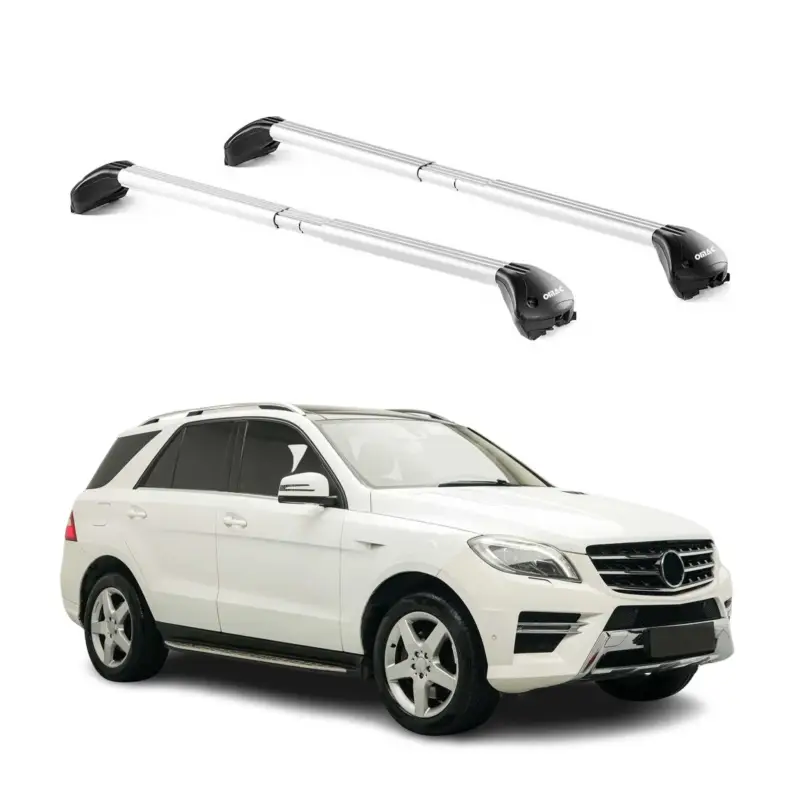 Dachträger für Mercedes ML W163 W164 W166 1997-2015 5tür 100kg Alu Silber 2x ABE Online Kaufen