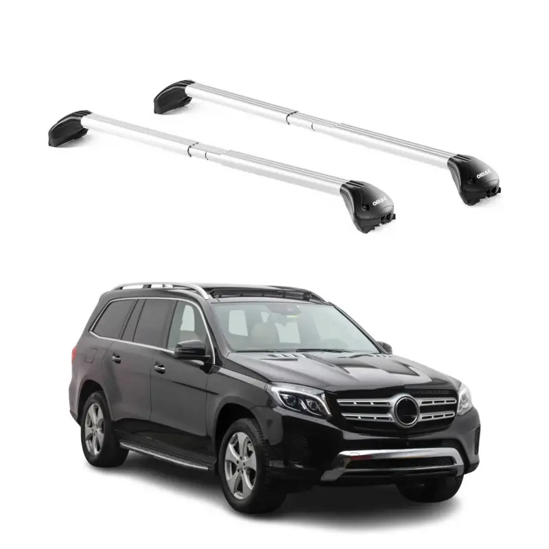 Versand Am Gleichen Tag Dachträger Grundtäger für Mercedes GLS X166 2016-2019 100kg Alu Silber 2 tlg ABE