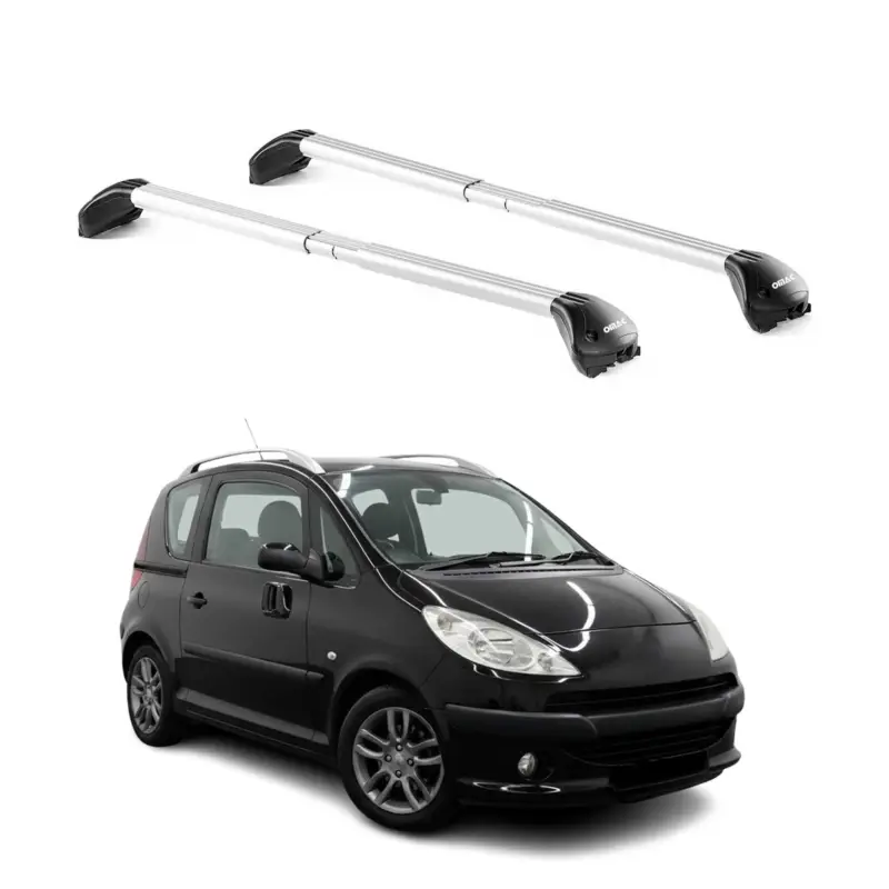 Schnäppchen Dachträger Grundtäger für Peugeot 1007 2004-2009 3 tür 100kg Alu Silber 2x ABE