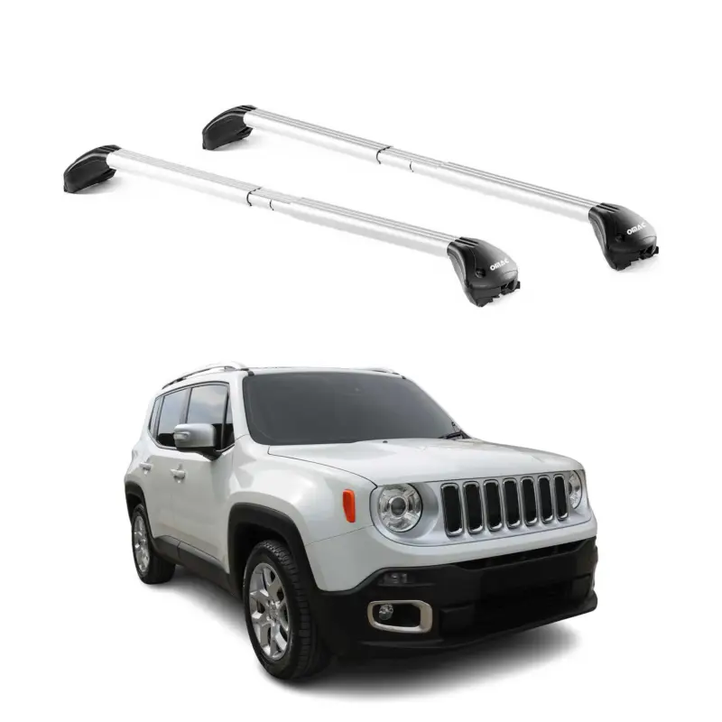 Top-Seller Dachträger Grundtäger für Jeep Renegade 2015-2025 100kg Alu Silber 2 tlg ABE