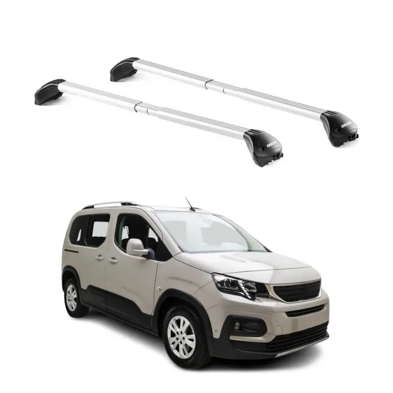 Neuheit Dachträger für Peugeot Partner / Rifter 2008-2026 3-5 tür 100kg Alu ABE Silber