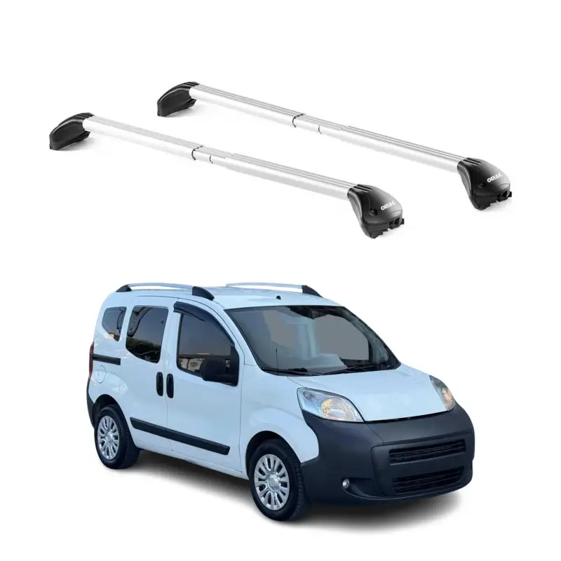 Sichere Zahlung Dachträger Grundtäger für Peugeot Bipper 2007-2017 3-5 tür 100kg Alu Grau 2x ABE