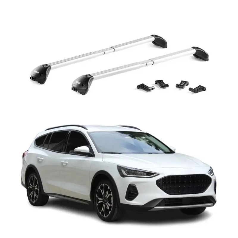 Dachträger Grundtäger für Ford Focus IV Active 2019-2021 100kg Alu Silber 2x ABE Must-Have