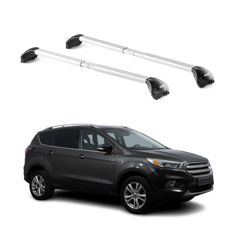 Dachträger Grundtäger für Ford Kuga II 2012-2019 100kg Aluminium Silber 2x ABE Billig