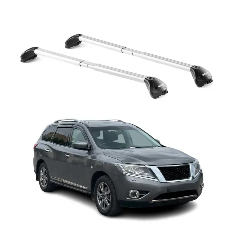 Neue Ware Dachträger für Nissan Patfhinder R52 2013-2020 5 tür 100kg Alu Silber 2x ABE