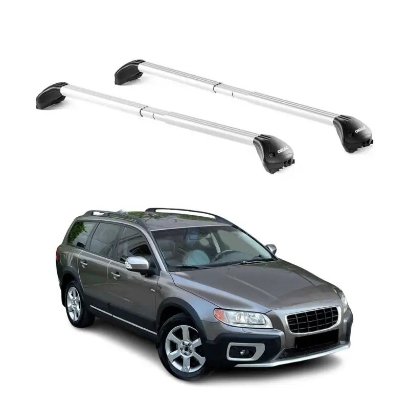 Nur Heute Dachträger Grundtäger für Volvo XC70 mk3 2007-2016 5 tür 100kg Alu Silber 2x ABE