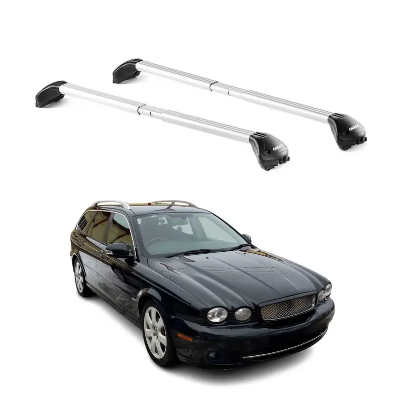 Begrenztes Angebot Dachträger Grundtäger für Jaguar X-Type Kombi 2004-2009 100kg Alu Silber 2x ABE